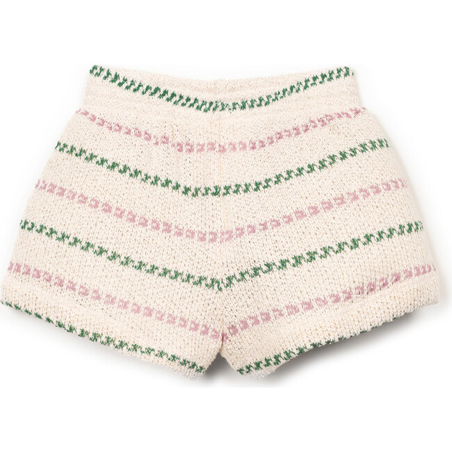 Textured Striped Shorts, Multicolor