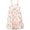 Tulip Print Maxi Dress, Ivory - Dresses - 2
