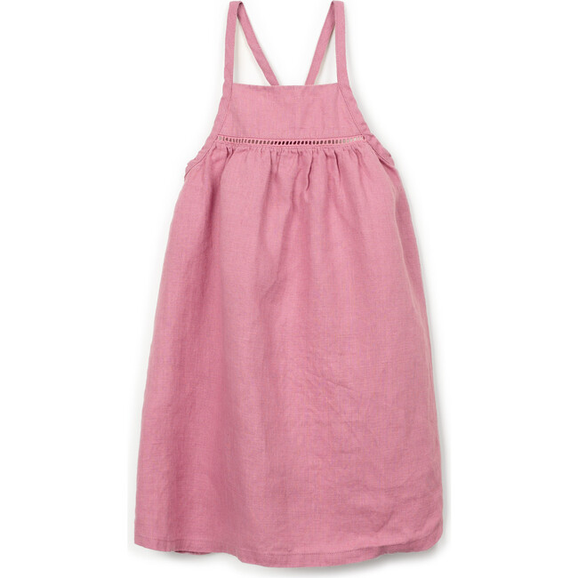 Spaghetti Strap Linen Dress, Bubblegum