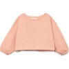 Relaxed Sweat Top, Peach - Sweaters - 1 - thumbnail
