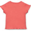 Ribbed Lettuce Edged T-Shirt, Grapefruit - T-Shirts - 2 - thumbnail