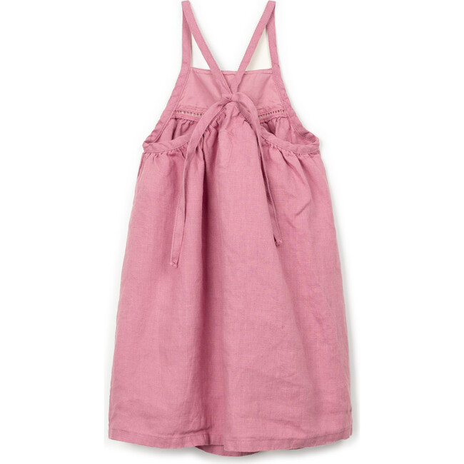 Spaghetti Strap Linen Dress, Bubblegum