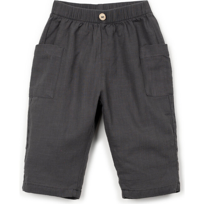 Pull On Woven Pants, Charcoal