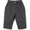 Pull On Woven Pants, Charcoal - Pants - 1 - thumbnail
