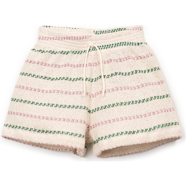 Kids Textured Striped Shorts, Multicolor