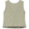 Pique Textured Tank Top, Olive - T-Shirts - 1 - thumbnail