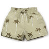 Palmtree Print Swim Shorts, Beige - Shorts - 1 - thumbnail