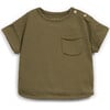 Pocket Jersey T-Shirt, Olive - T-Shirts - 1 - thumbnail