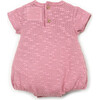 Pique Textured Bubble, Bubblegum - Rompers - 2