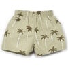 Palmtree Print Swim Shorts, Beige - Shorts - 2 - thumbnail