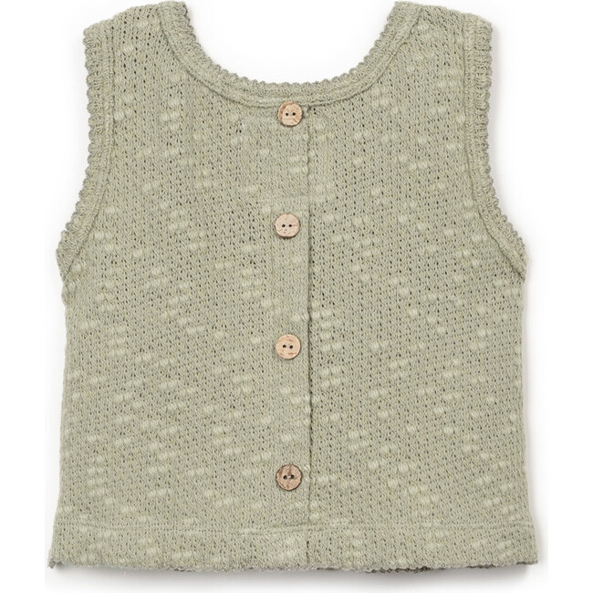 Pique Textured Tank Top, Olive