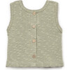 Pique Textured Tank Top, Olive - T-Shirts - 2