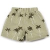 Palmtree Print Woven Shorts, Beige - Shorts - 2 - thumbnail