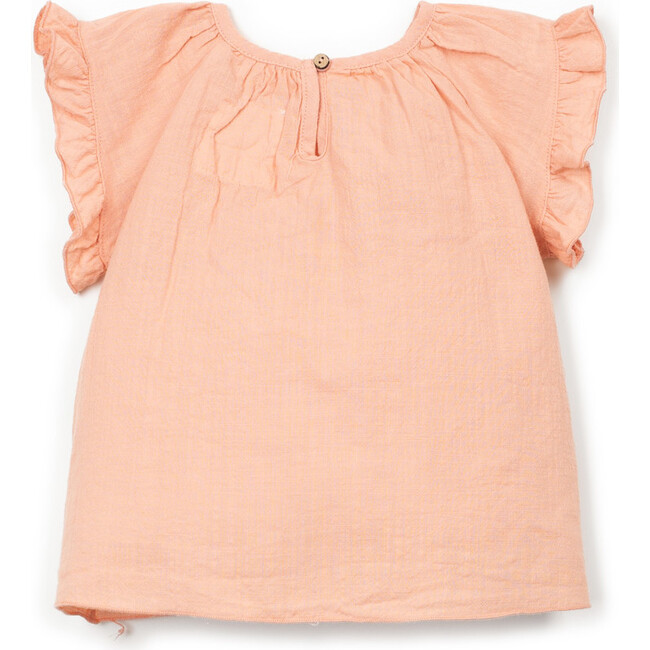 Flutter Sleeve Woven Tunic, Peach