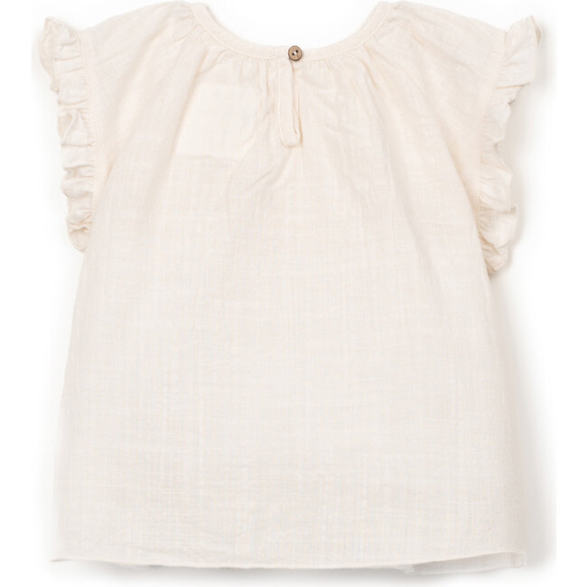 Flutter Sleeve Woven Tunic, Ivory