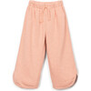 Curved Hem Wide Legged Sweatpants, Peach - Pants - 1 - thumbnail