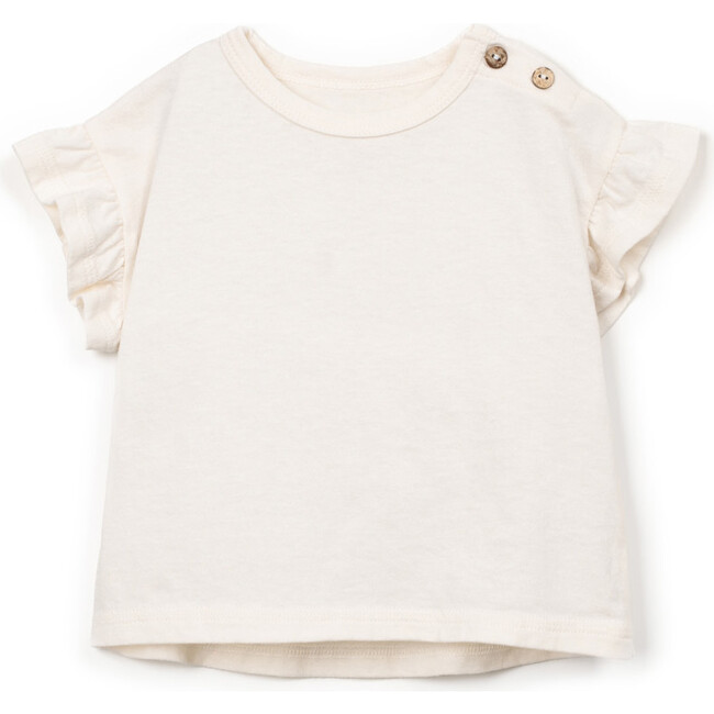 Flutter Sleeve Jersey T-Shirt, Ivory