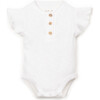 Flutter Sleeve Bodysuit, White - Onesies - 1 - thumbnail