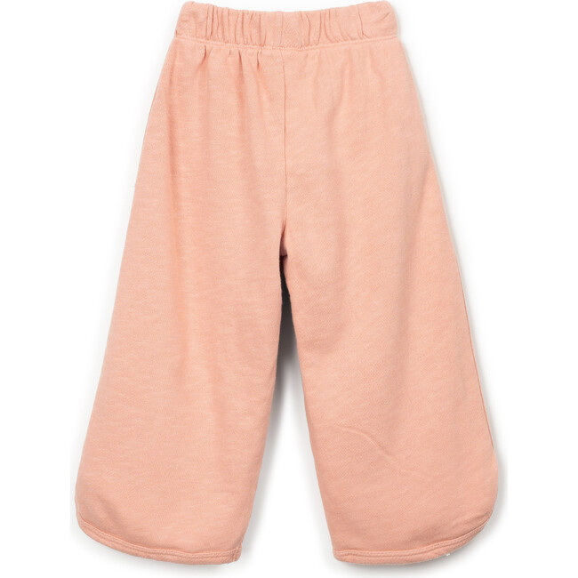 Curved Hem Wide Legged Sweatpants, Peach