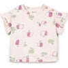 Apple Print Flutter Sleeve T-Shirt, Multicolor - T-Shirts - 1 - thumbnail