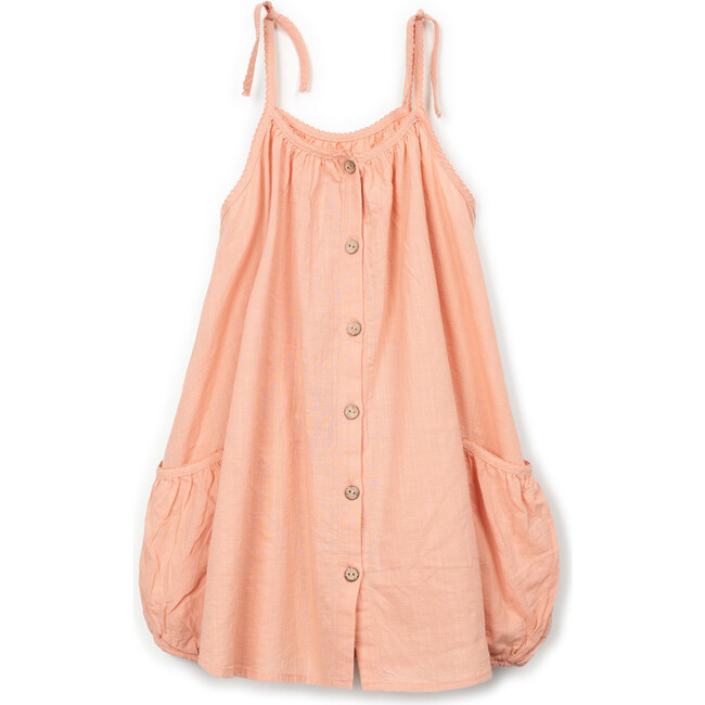 Bubble Hem Dress, Peach