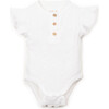 Flutter Sleeve Bodysuit, White - Onesies - 2