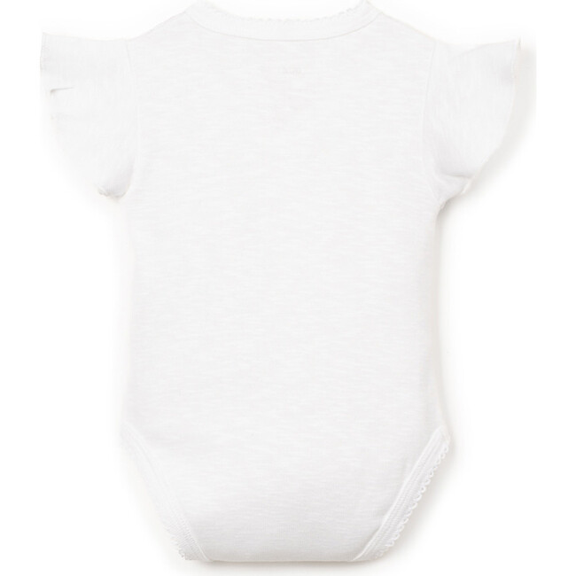 Flutter Sleeve Bodysuit, White - Onesies - 3