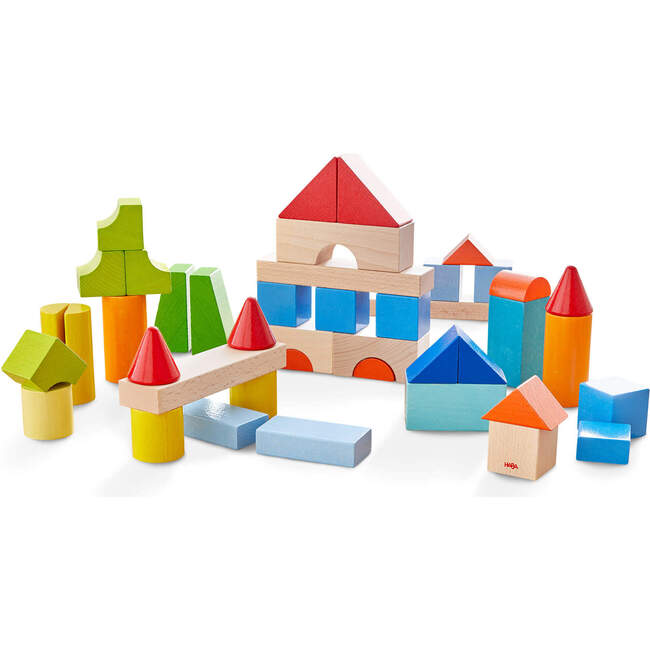 Colored Building Blocks 46 Pc Set