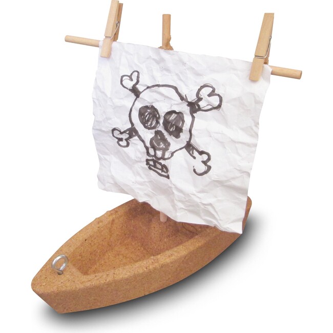 Terra Kids Cork Boat - Easy to Assemble and Upgrade with Materials Found in Nature - DIY Fun for Young and Old - Outdoor Games - 6