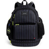 Shea Baseball Backpack, Black Grey Striped - Backpacks - 1 - thumbnail