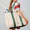 Riley Tennis Bag, Ivory/Green - Backpacks - 2