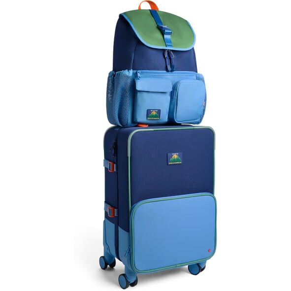 Logan Carry-On Suitcase, Green/Blue/Orange - Luggage - 4