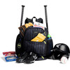 Shea Baseball Backpack, Black Grey Striped - Backpacks - 5