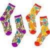 Garden Party Sheer Floral Socks Bundle - Socks - 1 - thumbnail