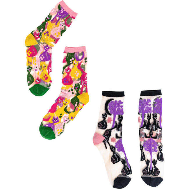 Cat Lovers Sheer Socks Bundle