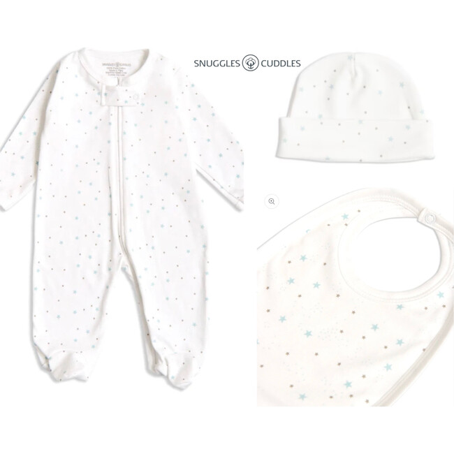 Stars Print Basic Baby Take Me Home Gift Box, Set of 3