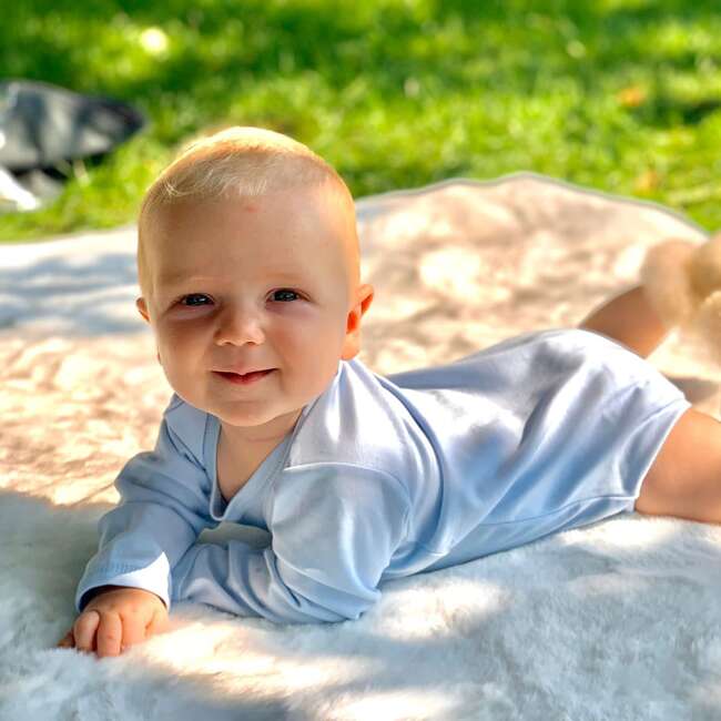 Blue Long Sleeve Bodysuit