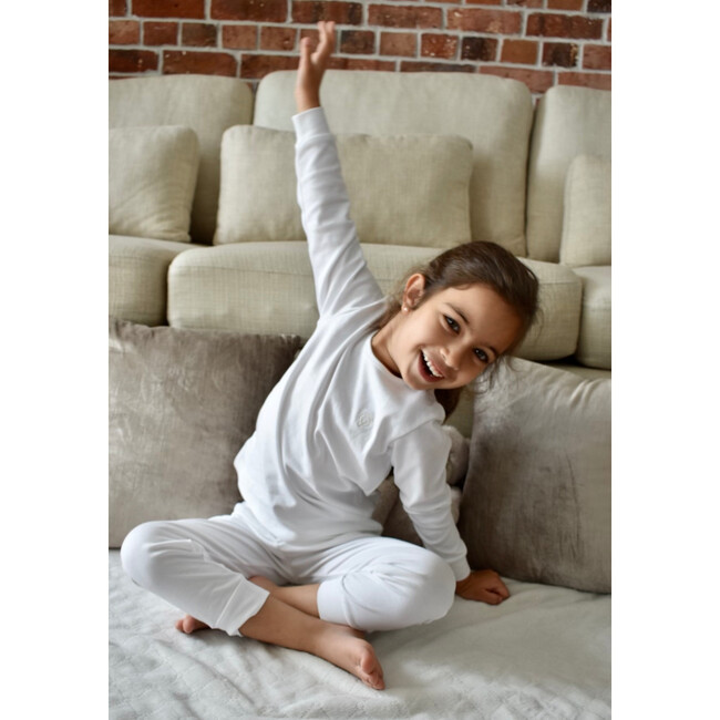 Pima Cotton Pajama Set, White