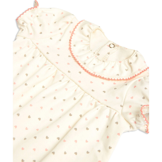 Heart Print Dress, Ivory