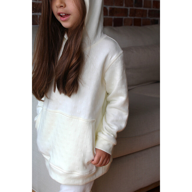 Hoodie Sweatshirt, Cream - Sweatshirts - 3