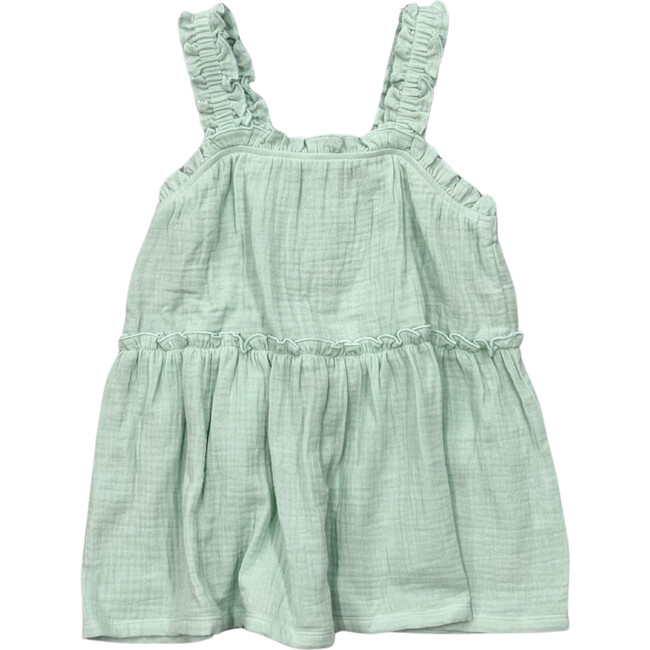 Ruffle Gauze Tank Aqua Island