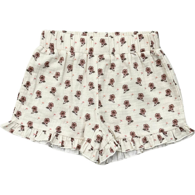 Ruffle Gauze Shorts Noa Paisley Cream