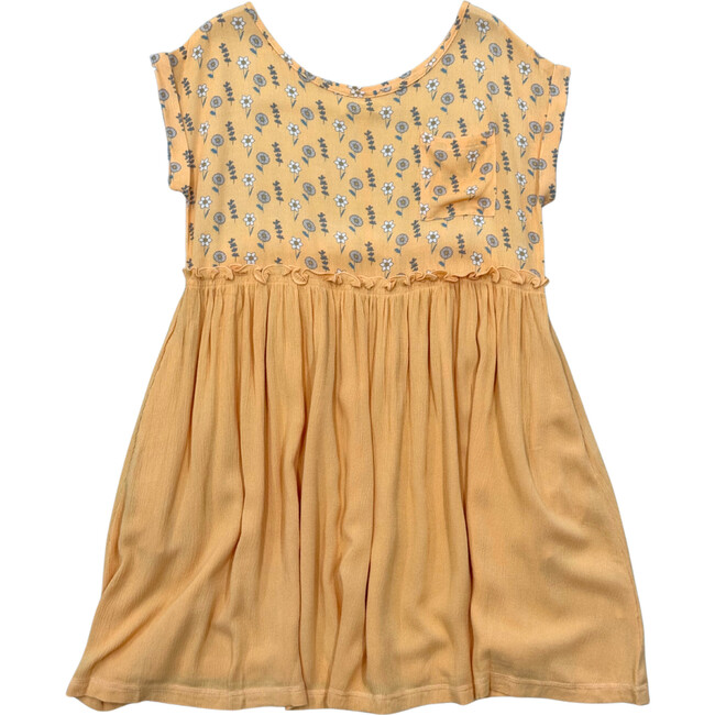 Gauze Babydoll Dress Mini Golden Floral