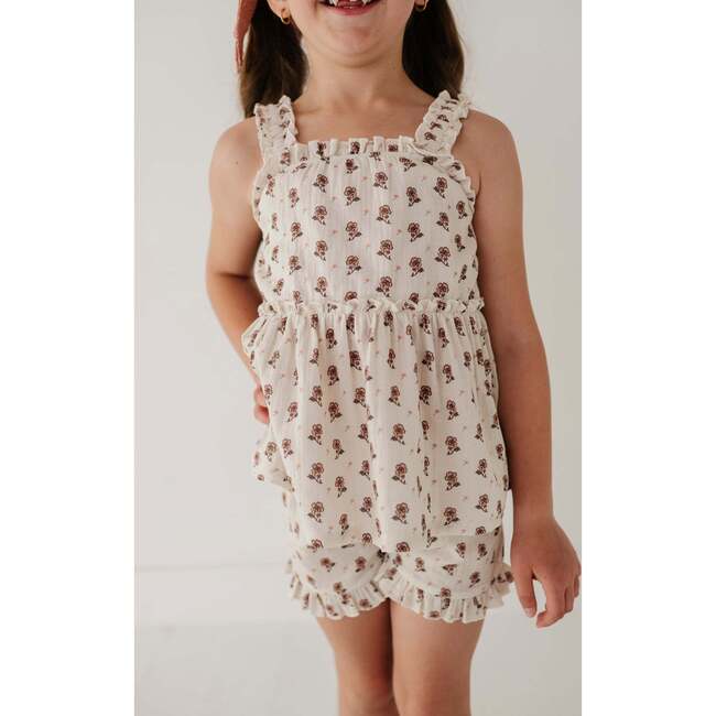 Ruffle Gauze Shorts Noa Paisley Cream - Shorts - 3