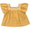 Square Neck Peasant Top Golden Sunshine - Blouses - 1 - thumbnail