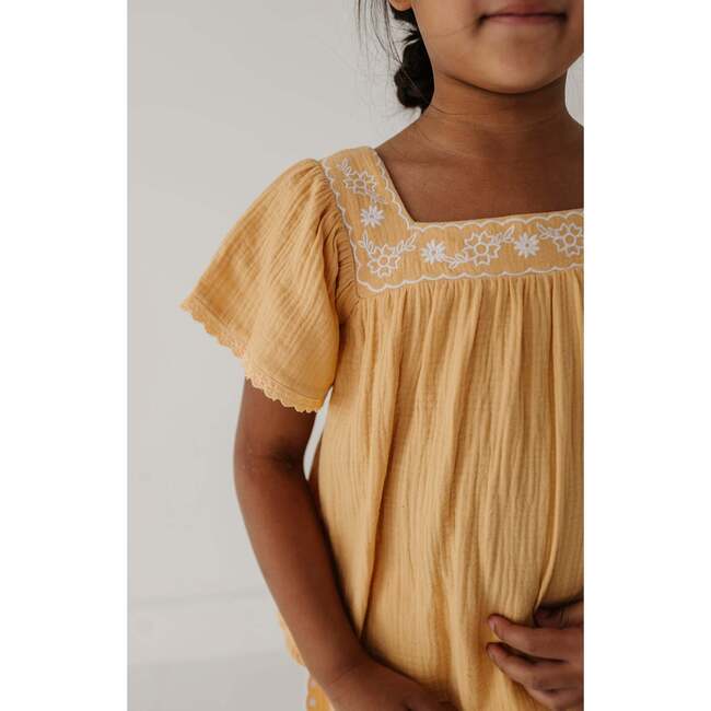 Square Neck Peasant Top Harlow Boho Border - Blouses - 4