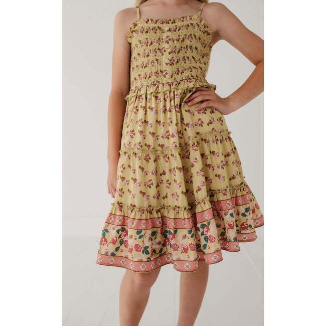 Smock Button Front Tiered Dress Francesca Border - Dresses - 4