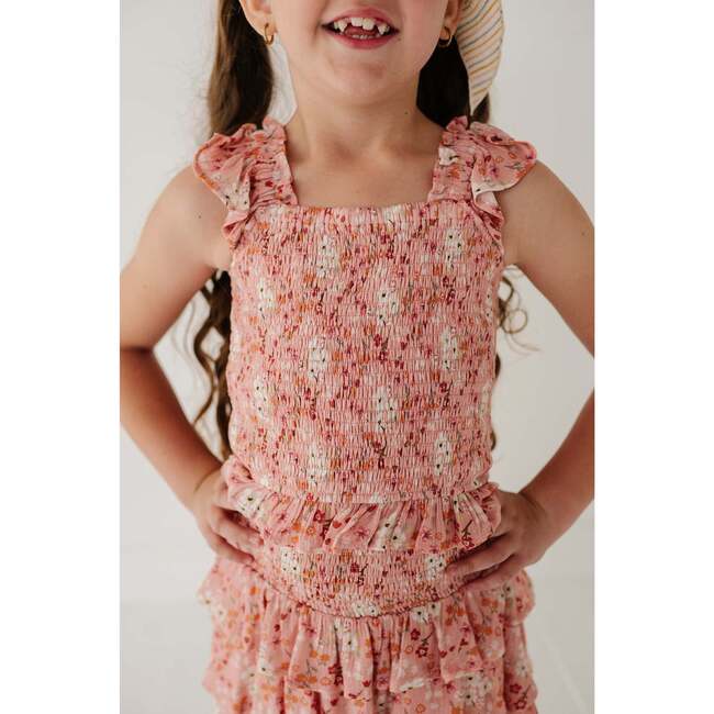 Smock Ruffle Tank Hannah Bouquet Floral - Tank Tops - 6