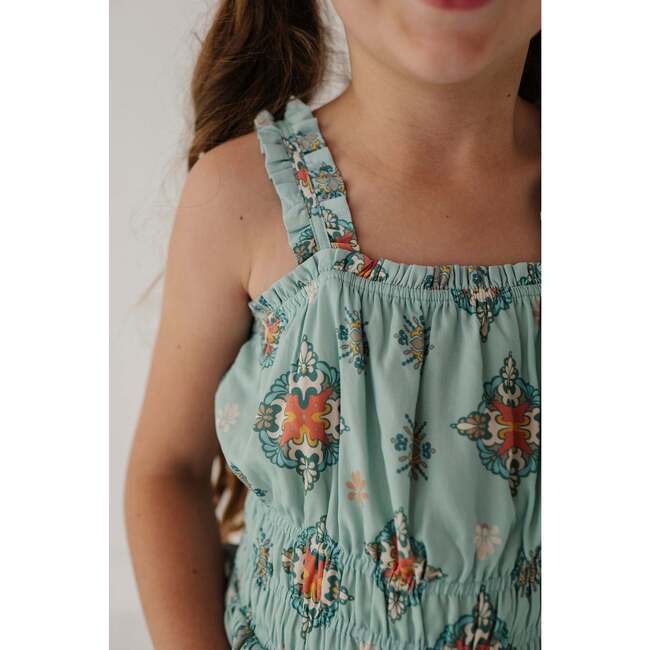 Ruffle Strap Shorts Romper Medallion Boho - Rompers - 5