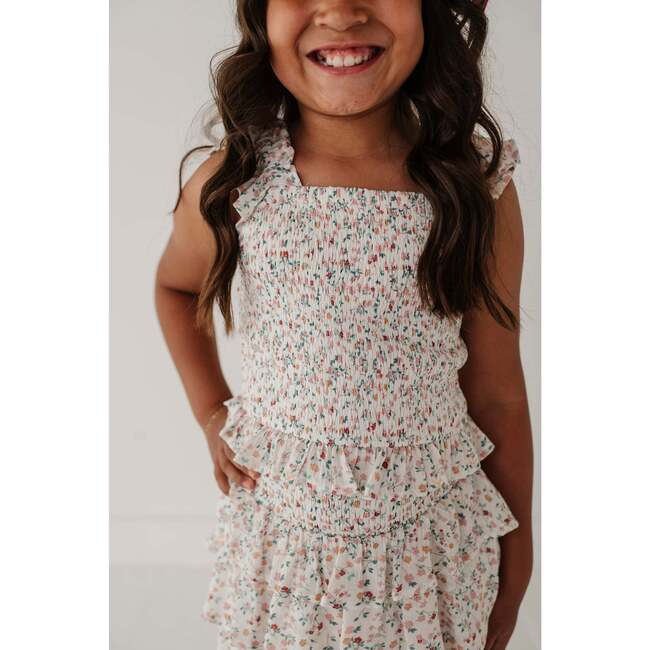 Smock Ruffle Tank Hannah Bouquet Floral - Tank Tops - 8